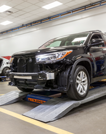 Toyota on vehicle lift | Janzen Toyota in Stillwater OK